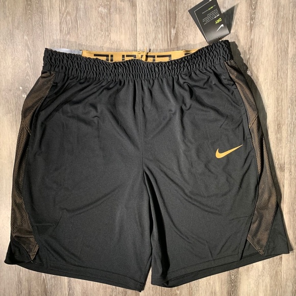 black gold nike shorts